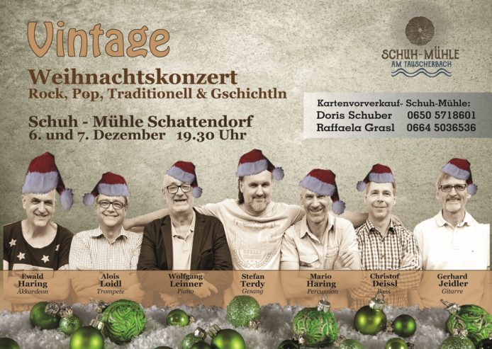 Vintage Weihnachtskonzert 2018 in der Schuhmühle in Schattendorf